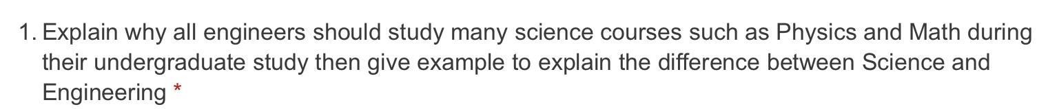 Solved 1. Explain why all engineers should study many | Chegg.com