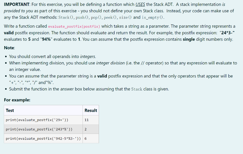 Solved IMPORTANT: For this exercise, you will be defining a | Chegg.com