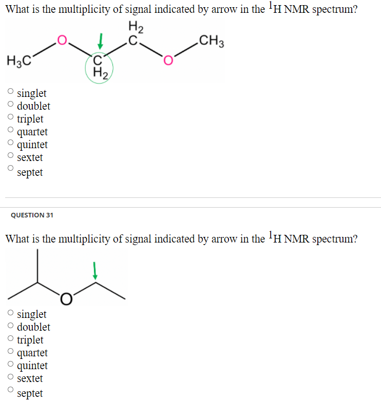 Solved What is the multiplicity of signal indicated by arrow 