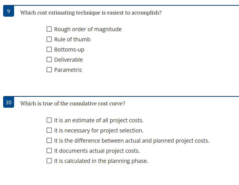 Solved Which Cost Estimating Technique Is Easiest To | Chegg.com