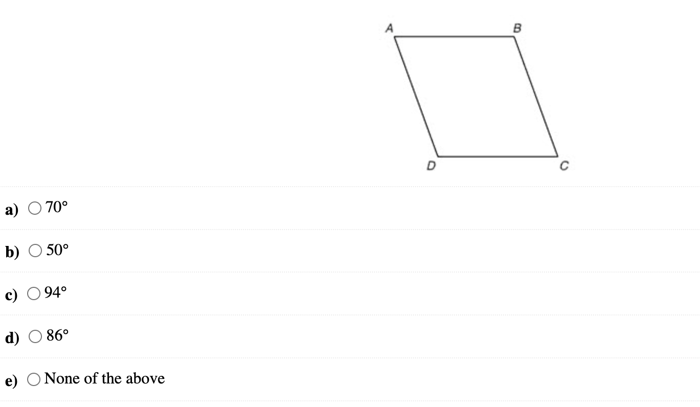 Solved 𝐴𝐵𝐶𝐷 is a parallelogram. Given that m∠𝐴=2𝑥+6 | Chegg.com