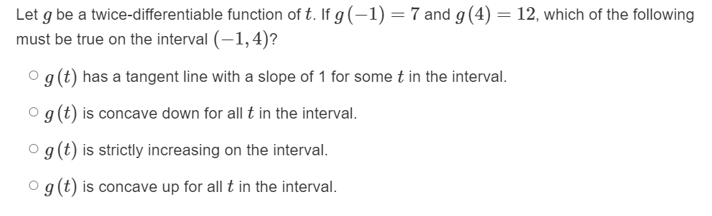 Solved Let G Be A Twice Differentiable Function Of T If