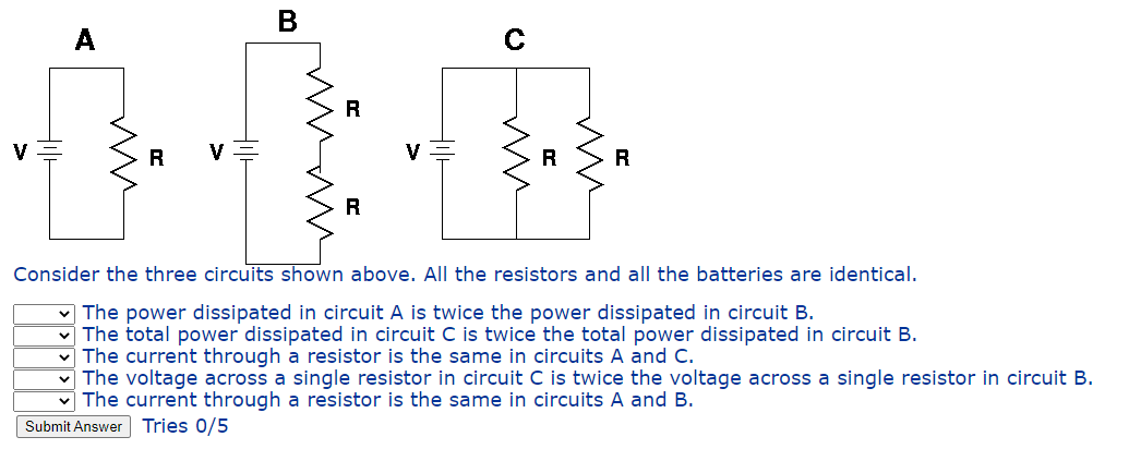 Solved Consider The Three Circuits Shown Above. All The | Chegg.com