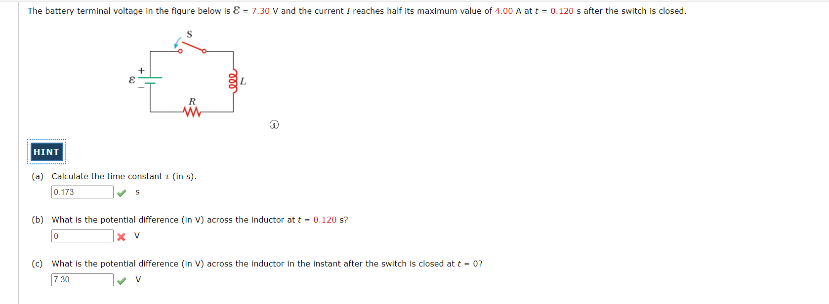 Solved The battery terminal voltage in the figure below is