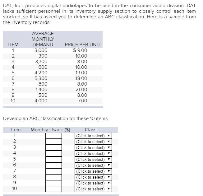 Solved All of the drop down options are the same but here is | Chegg.com