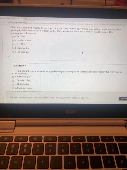 Solved Cheri And Aaron Both Wanted To Work Part Time And Chegg
