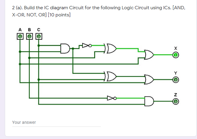 Solved 2 (a). Build the IC diagram Circuit for the following | Chegg.com