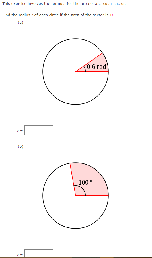 Solved This exercise involves the formula for the area of a | Chegg.com