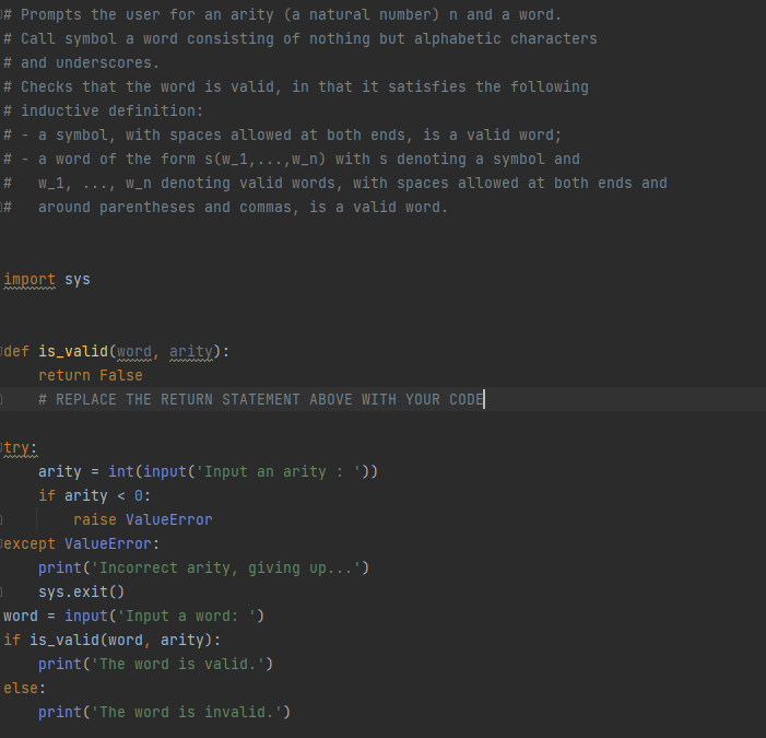 Solved Prompts the user for an arity (a natural number) n | Chegg.com