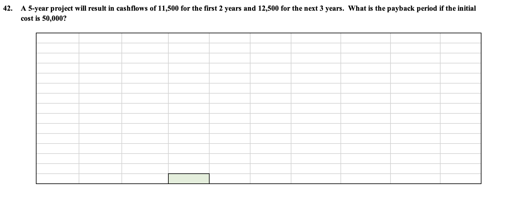 Solved 42 A 5 year Project Will Result In Cashflows Of Chegg