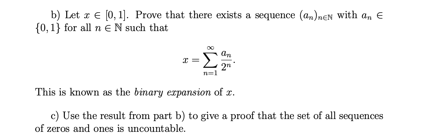 Solved B) Let X € [0, 1]. Prove That There Exists A Sequence | Chegg.com