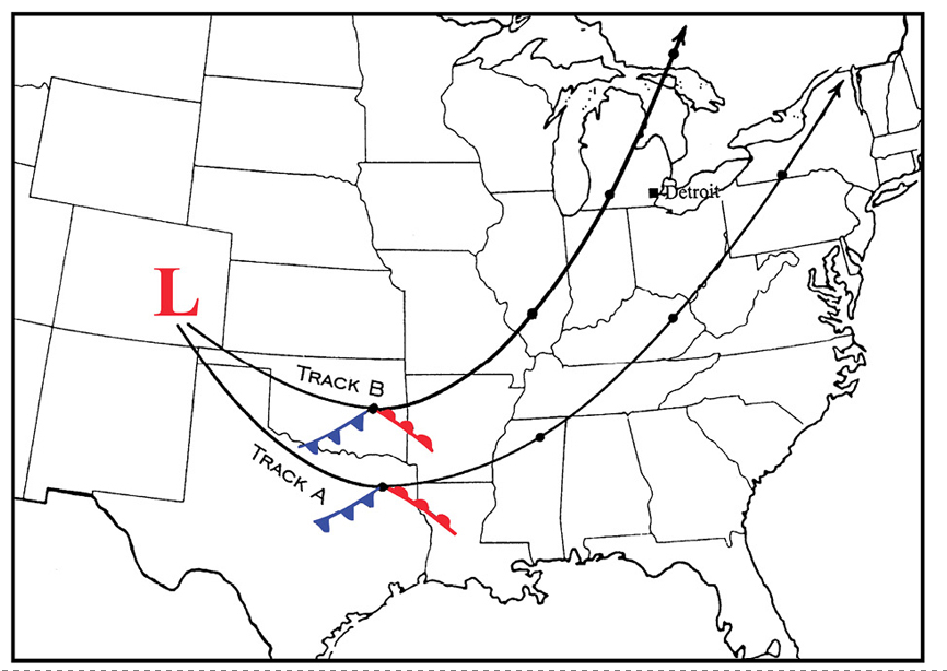 Solved "Figure 1 Shows A Winter Low-pressure System | Chegg.com