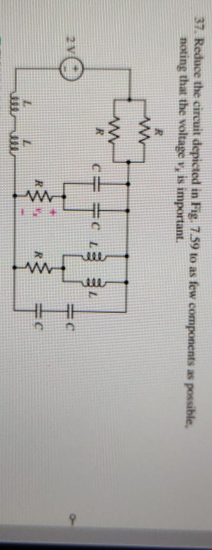 Solved 37. Reduce the circuit depicted in Fig. 7.59 to as | Chegg.com