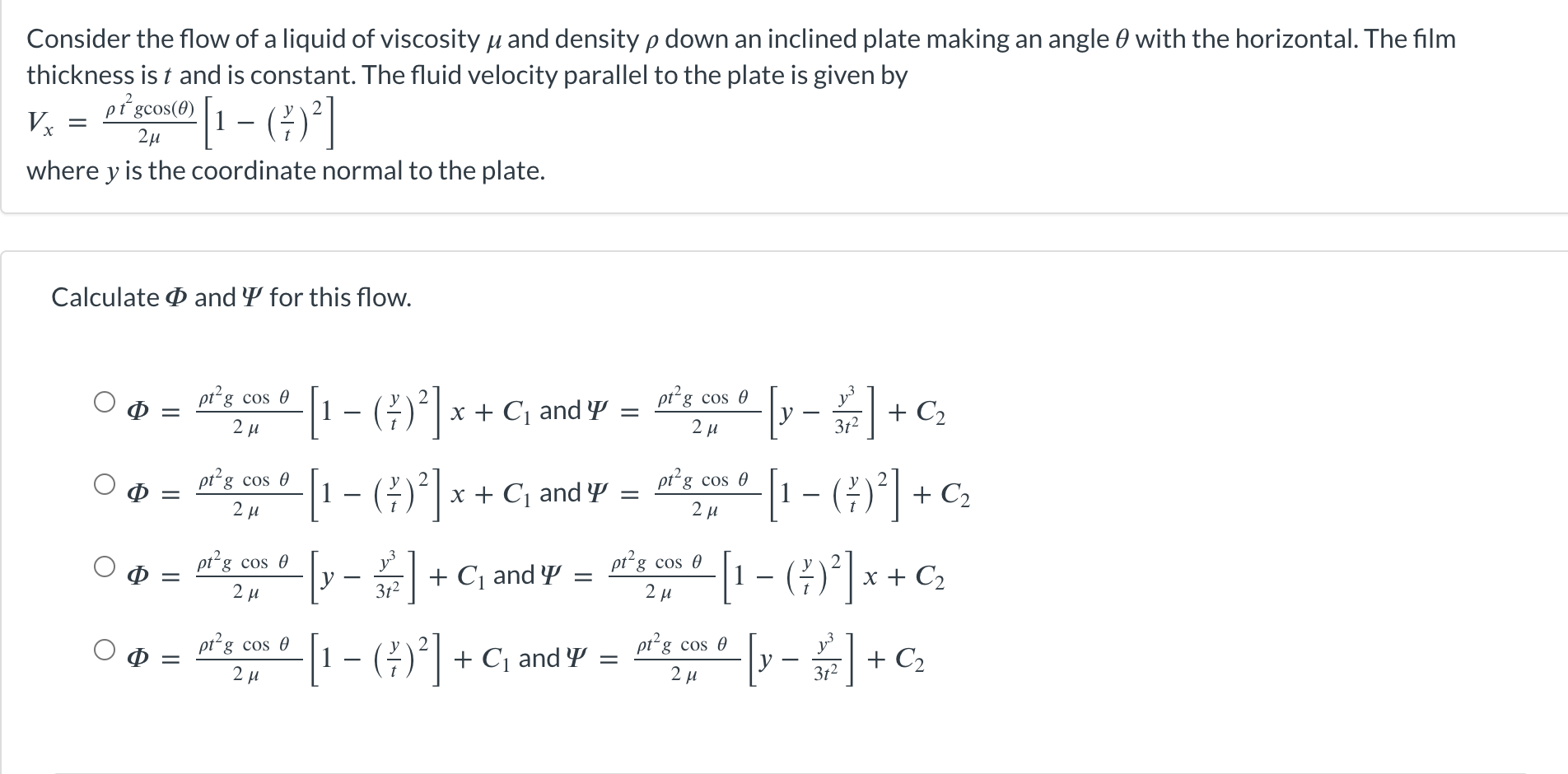 Solved Consider the flow of a liquid of viscosity μ and | Chegg.com