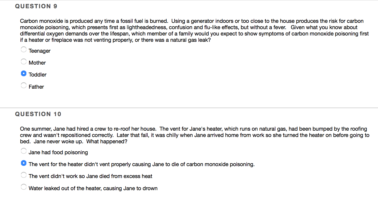 Solved QUESTION 9 Carbon monoxide is produced any time a | Chegg.com