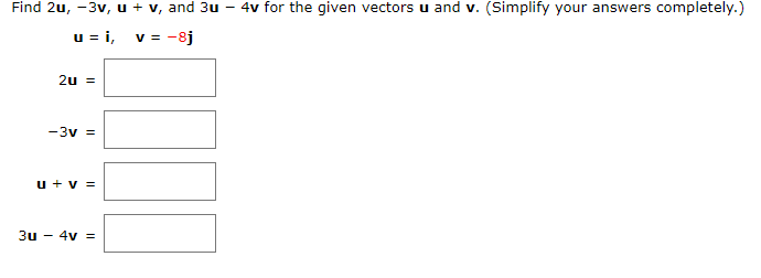 Solved Find 2u 3v U V And 3u 4v For The Given Vectors U Chegg Solved Find 2u 3v U V And 3u 4v For The Given Vectors U Chegg