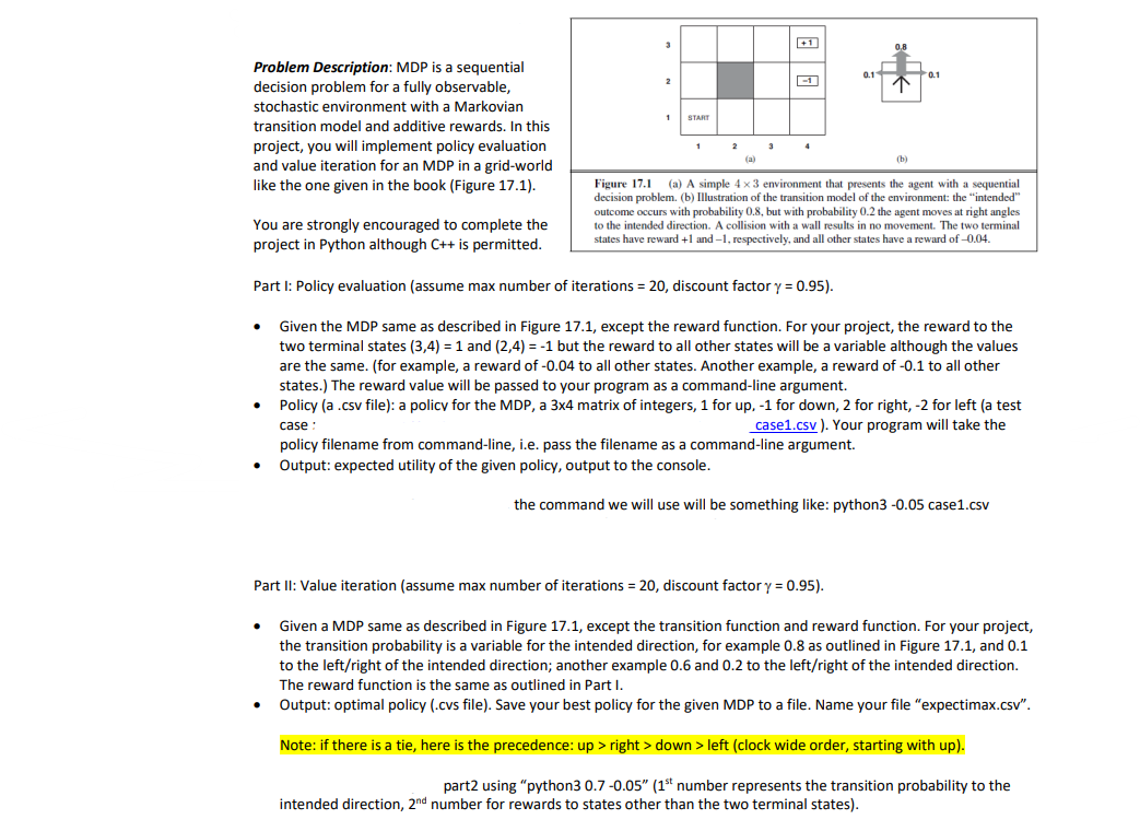 [Solved]: AI: Please write in Python a MDP policy evaluation