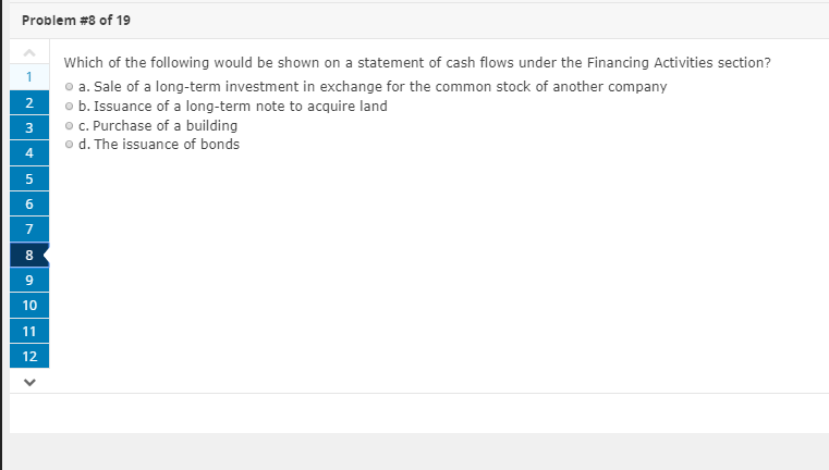 Solved Problem #7 of 19 Which of the following is not | Chegg.com