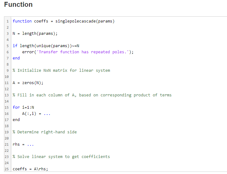 MATLAB can be used to solve partial fraction | Chegg.com