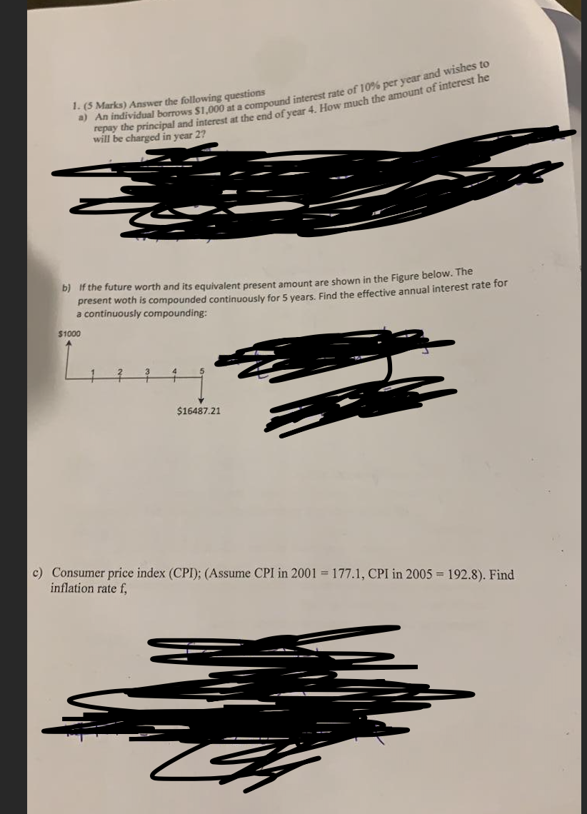 Solved 1. (5 Marks) Answer the following questions a) An | Chegg.com