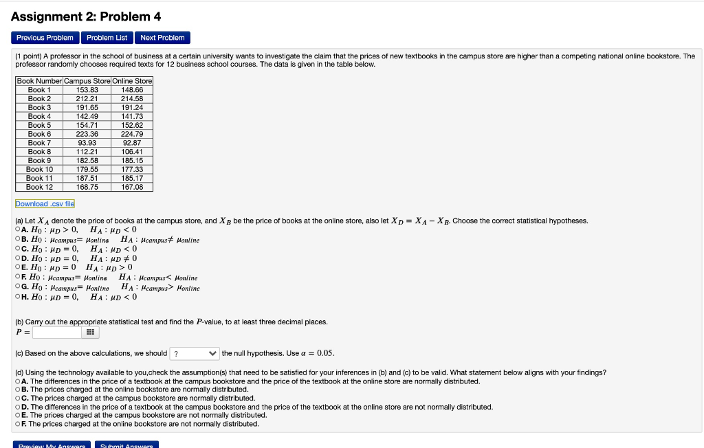 Solved Assignment 2: Problem 4 Previous Problem Problem List | Chegg.com