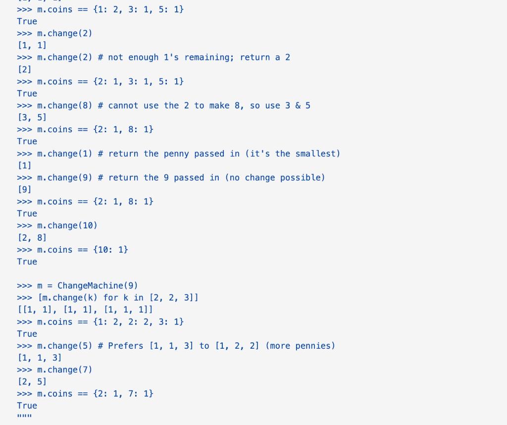 Solved Complete the change method of the ChangeMachine | Chegg.com