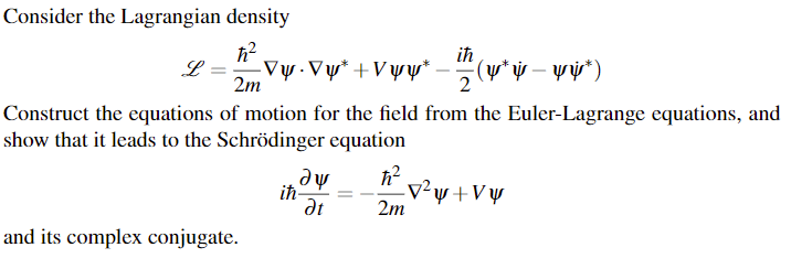 Solved Consider the Lagrangian density ih Construct the | Chegg.com