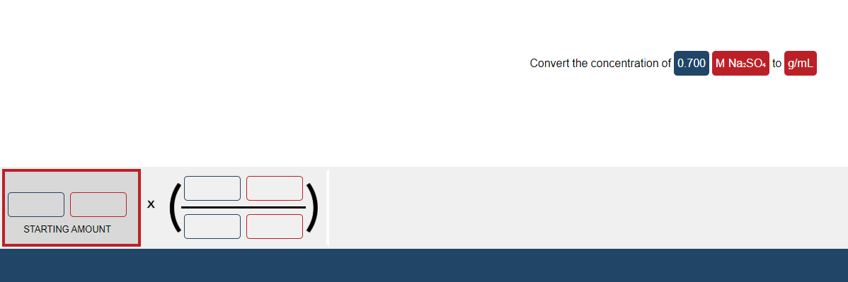 Convert The Concentration Of 0 700 M Na2so4 To G Ml Chegg Com