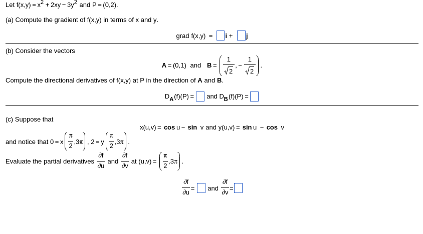 Solved Let F(x,y)=x2+2xy−3y2 And P=(0,2). (a) Compute The | Chegg.com