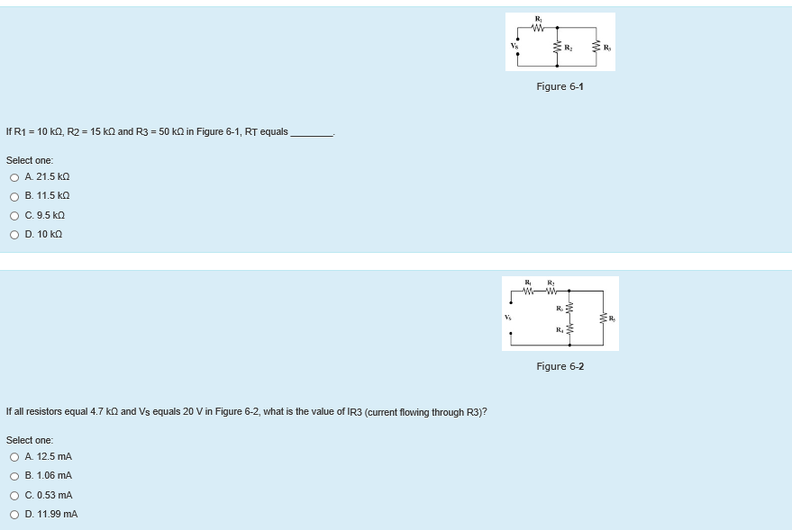 Solved R R Figure 6-1 If R1 10 K, R2 15 K And R3 50 K In | Chegg.com