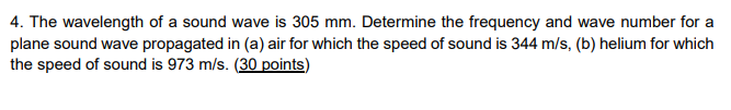 determine the wavelength of the sound wave