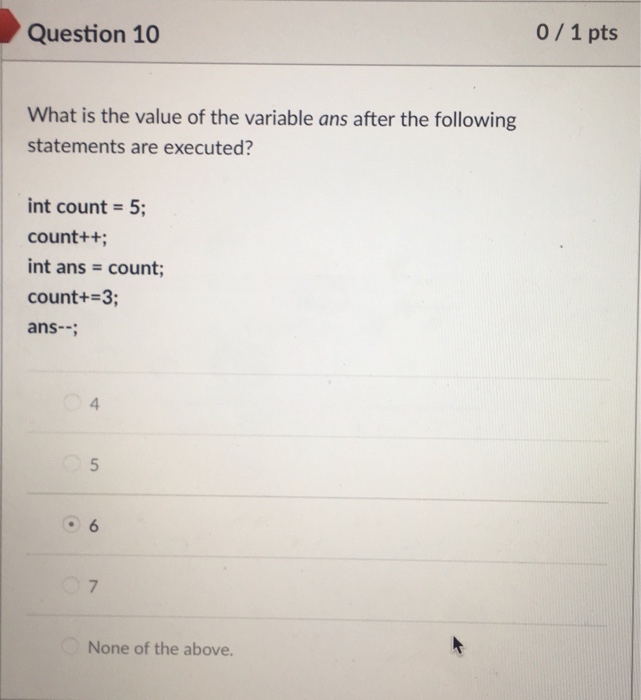 Solved Question 6 0 1 pts What is always present in a method | Chegg.com
