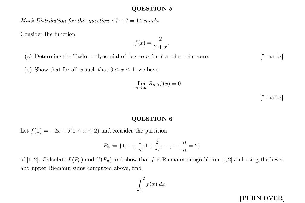 Solved Mark Distribution for this question : 7+7=14 marks. | Chegg.com