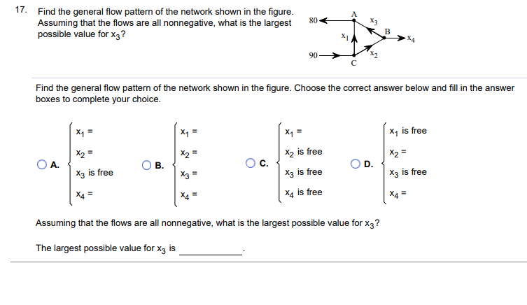 Solved 80 17. Find the general flow pattern of the network | Chegg.com