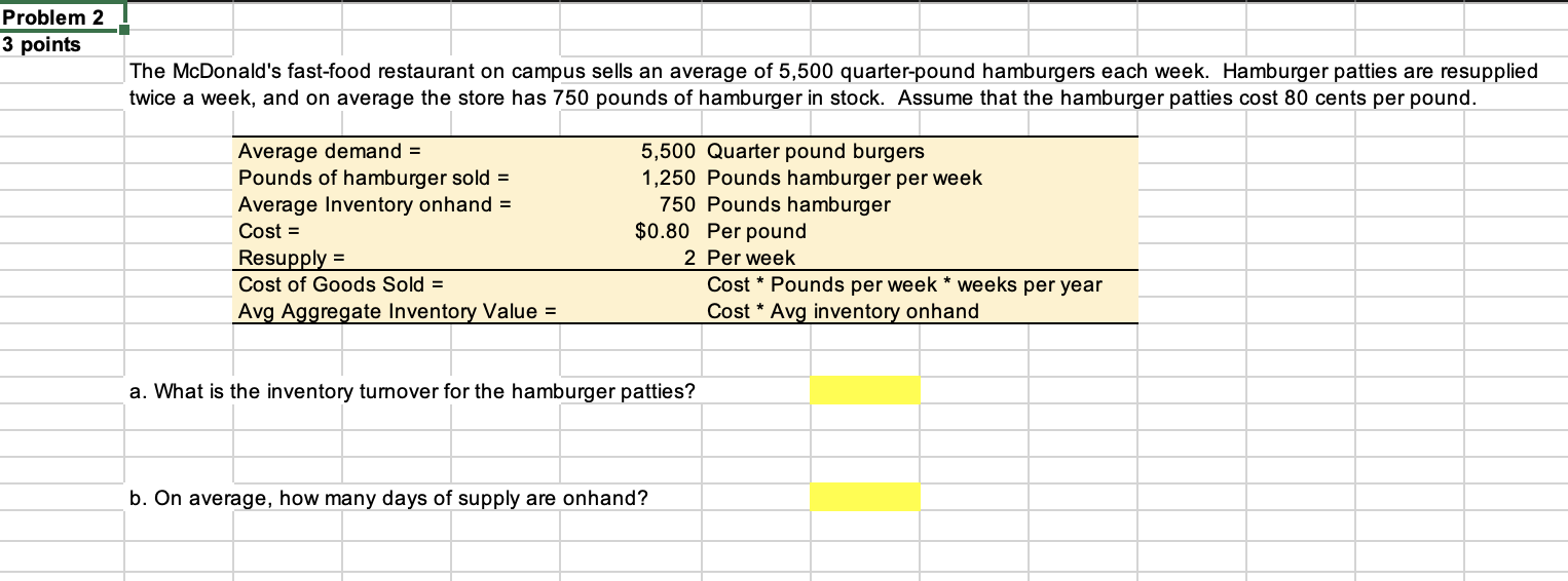 Solved The Mcdonald S Fast Food Restaurant On Campus Sells Chegg