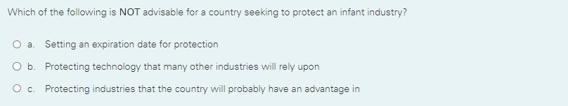 Solved Which of the following is NOT advisable for a country | Chegg.com