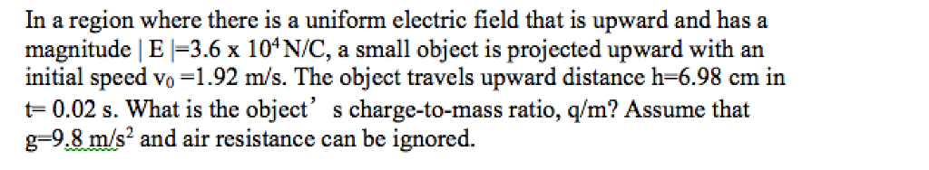 Solved In a region where there is a uniform electric field | Chegg.com