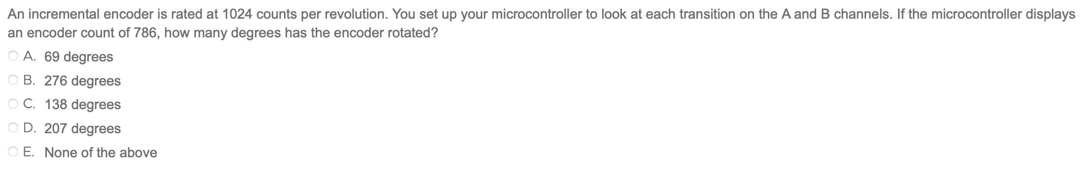 An incremental encoder is rated at 1024 counts per | Chegg.com