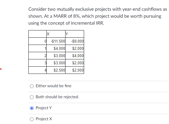 Solved Consider Two Mutually Exclusive Projects With | Chegg.com