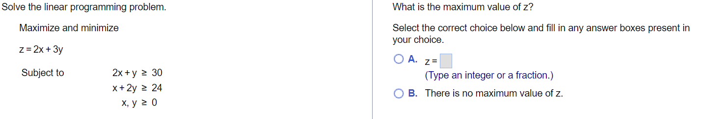 Solved Solve the linear programming problem. What is the | Chegg.com