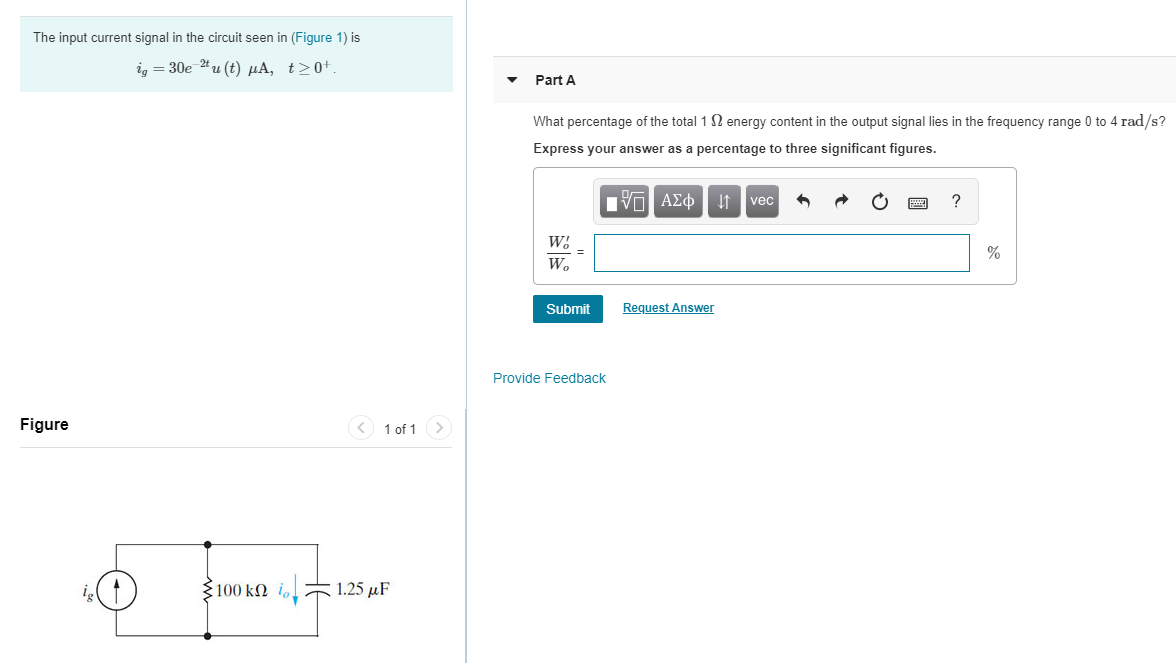 Solved The input current signal in the circuit seen in | Chegg.com