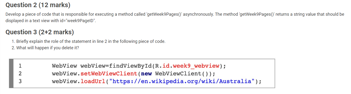 Solved Question 2 (12 marks) Develop a piece of code that is | Chegg.com