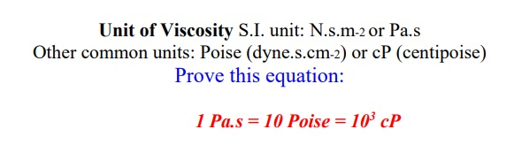 viscosity of honey in pascal seconds