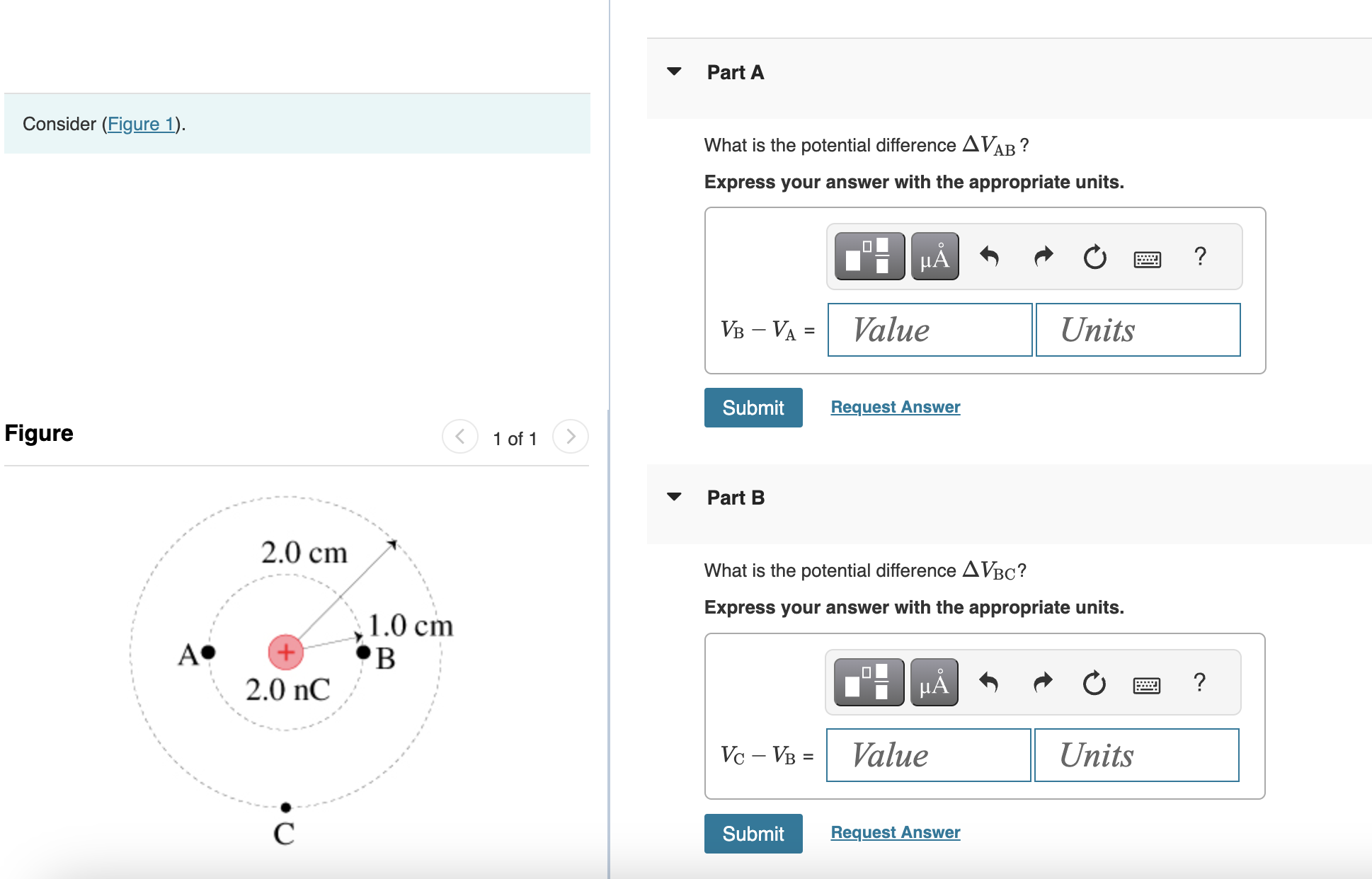 Solved Consider (Figure 1). What Is The Potential Difference | Chegg.com