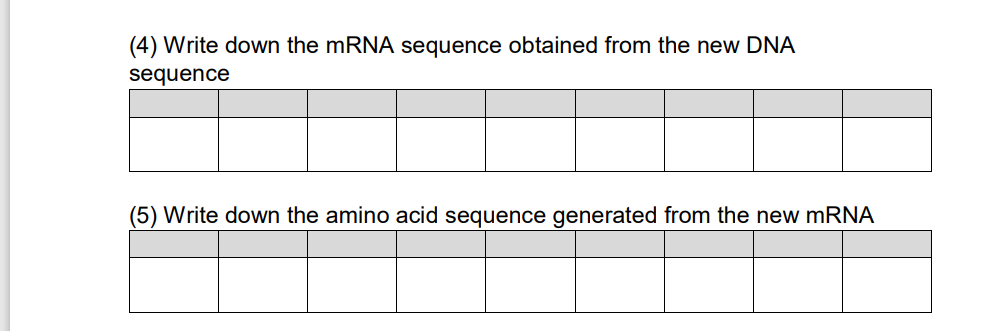Solved The following is a stretch of DNA sequence. Answer | Chegg.com