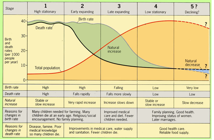 stages of demographic transition