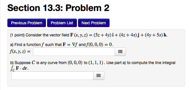 Solved Section 13.3: Problem 2 Previous Problem Problem List | Chegg.com