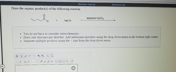 Solved Review Topic Draw the organic product(s) of the | Chegg.com