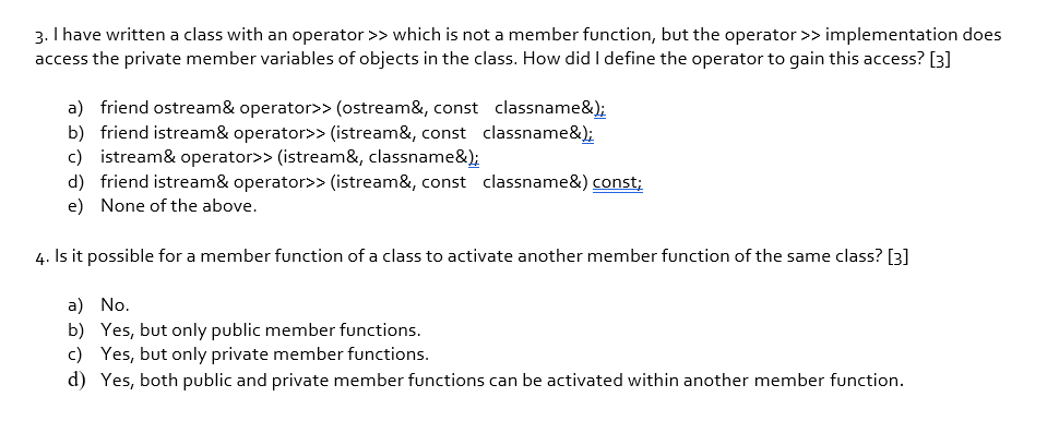 operator used to access member of class