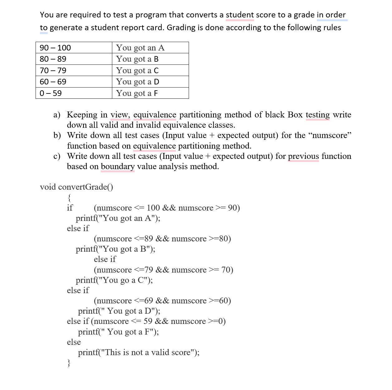 Solved You are required to test a program that converts a | Chegg.com